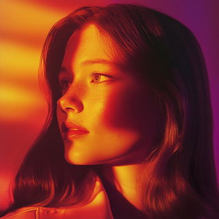 Stippled Elsewhere style, Midjourney V6.1: photographic portrait of female protagonist