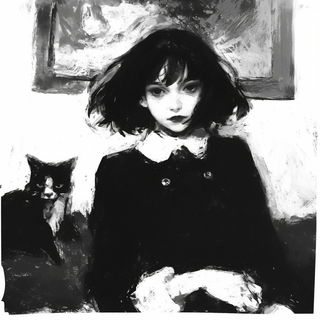 Vaporchrome Frontier style, Midjourney V6.1: black-and-white manga comic strip