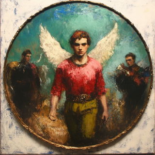 Vaporchrome Frontier style, Midjourney V6.1: classical 18th-century oil painting