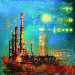 Vaporchrome Frontier style, Midjourney V6.1: technical infrastructure blueprint schematics
