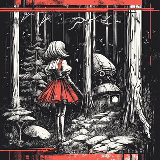 Anatomical Afterimage style, Midjourney V6.1: retro fairy-tale illustration