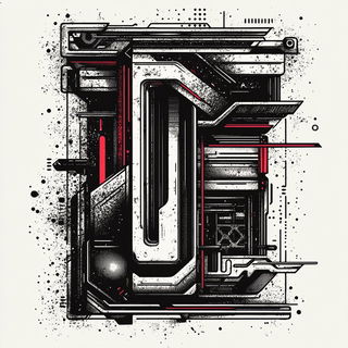 Anatomical Afterimage style, Midjourney V6.1: typographic composition with large letters
