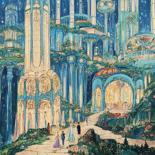 Viridion Perigee style, Midjourney V6.1: megacity with futuristic bioarchitecture