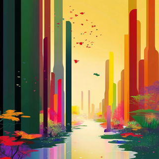Turquoisecourt style, Midjourney V6.1: megacity with futuristic bioarchitecture
