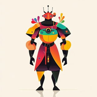 Turquoisecourt style, Midjourney V6.1: concept art character design of retropunk steam knight