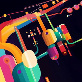 Turquoisecourt style, Midjourney V6.1: technical infrastructure blueprint schematics
