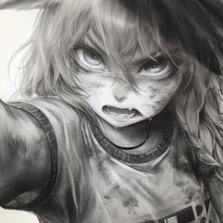 Impastetch style, Midjourney V6.1: black-and-white manga comic strip