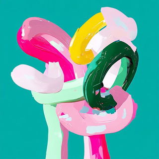 Chromacourt Tableaux style, Midjourney V6.1: abstract 3D render