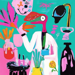 Chromacourt Tableaux style, Midjourney V6.1: editorial illustration for popular scientific magazine cover