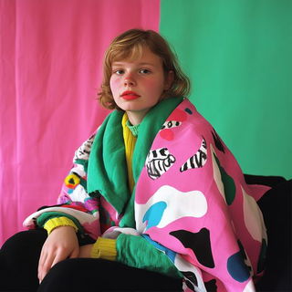 Chromacourt Tableaux style, Midjourney V6.1: photographic portrait of female protagonist