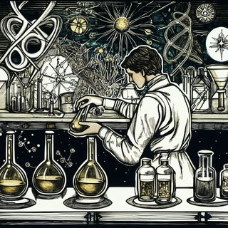 Tidejoint style, Midjourney V6.1: editorial illustration for popular scientific magazine cover
