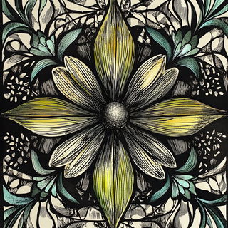 Tidejoint style, Midjourney V6.1: creative pattern composition