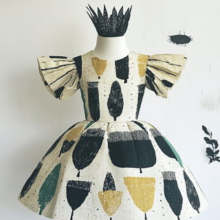 Panelwyrd style, Midjourney V6.1: haute-couture fashion outfit