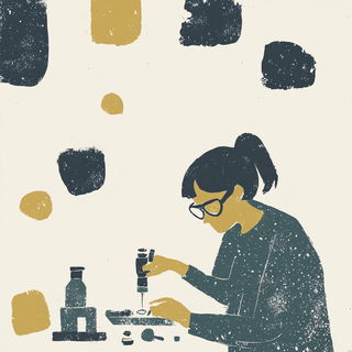 Panelwyrd style, Midjourney V6.1: editorial illustration for popular scientific magazine cover