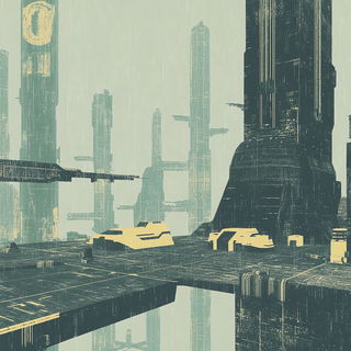 Panelwyrd style, Midjourney V6.1: cinematic shot from sci-fi movie