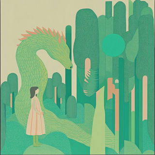 Arabesque Biolore style, Midjourney V6.1: retro fairy-tale illustration