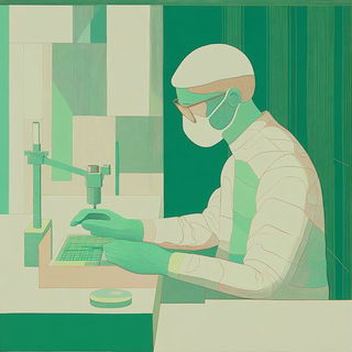 Arabesque Biolore style, Midjourney V6.1: editorial illustration for popular scientific magazine cover