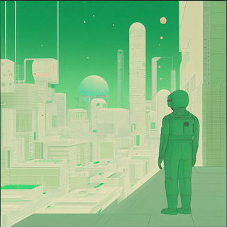 Arabesque Biolore style, Midjourney V6.1: cinematic shot from sci-fi movie