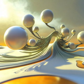 Balloonforge style, Midjourney V6.1: abstract 3D render