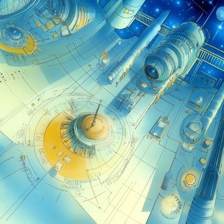 Balloonforge style, Midjourney V6.1: technical infrastructure blueprint schematics