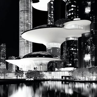 Stellacantata style, Midjourney V6.1: megacity with futuristic bioarchitecture