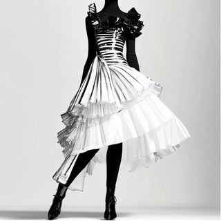 Stellacantata style, Midjourney V6.1: haute-couture fashion outfit