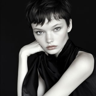 Stellacantata style, Midjourney V6.1: photographic portrait of female protagonist