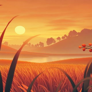 Chlororoadism style, Midjourney V6.1: realistic landscape photograph of quiet dawn