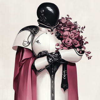 Silhouanatomy style, Midjourney V6.1: concept art character design of retropunk steam knight