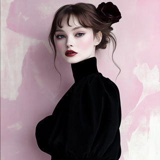 Silhouanatomy style, Midjourney V6.1: photographic portrait of female protagonist