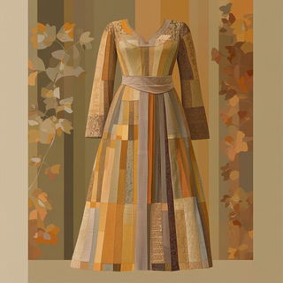Gilded Botanime style, Midjourney V6.1: haute-couture fashion outfit