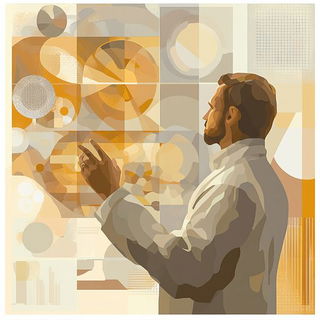 Gilded Botanime style, Midjourney V6.1: editorial illustration for popular scientific magazine cover