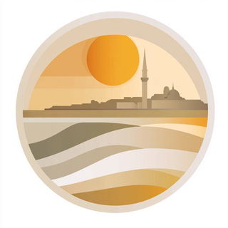 Gilded Botanime style, Midjourney V6.1: bold minimalist logo design for Istanbul city municipal services