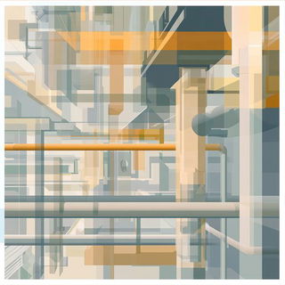 Gilded Botanime style, Midjourney V6.1: technical infrastructure blueprint schematics