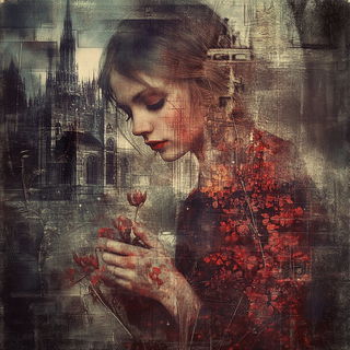Erogeometrics style, Midjourney V6.1: retro fairy-tale illustration