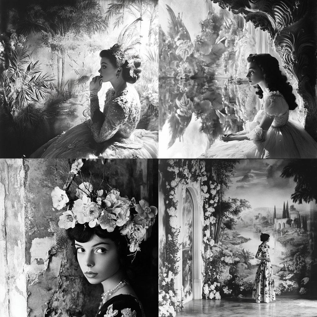 Cecil Beaton style, Midjourney V6.1, render 1 of 4