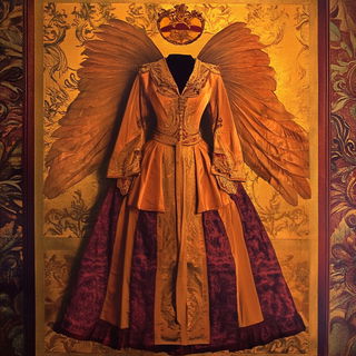Chromatic Warpweave style, Midjourney V6.1: haute-couture fashion outfit