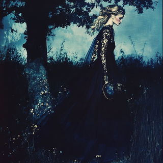 Pigment Currentism style, Midjourney V6.1: retro fairy-tale illustration