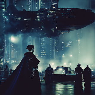 Pigment Currentism style, Midjourney V6.1: cinematic shot from sci-fi movie