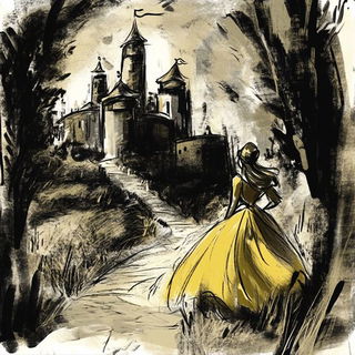 Inkflare Urbanime style, Midjourney V6.1: retro fairy-tale illustration
