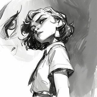Inkflare Urbanime style, Midjourney V6.1: black-and-white manga comic strip