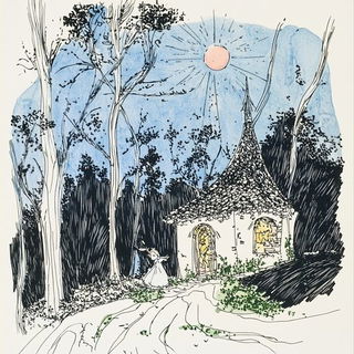 Lithocrenel style, Midjourney V6.1: retro fairy-tale illustration