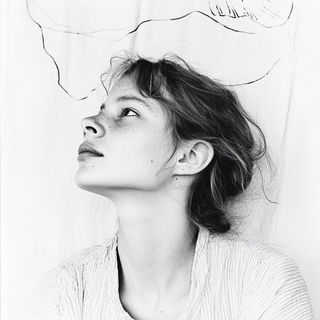 Lithocrenel style, Midjourney V6.1: photographic portrait of female protagonist