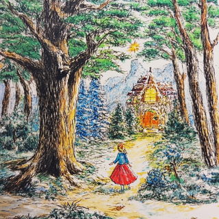 Stratoslipware style, Midjourney V6.1: retro fairy-tale illustration