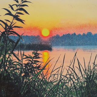 Stratoslipware style, Midjourney V6.1: realistic landscape photograph of quiet dawn