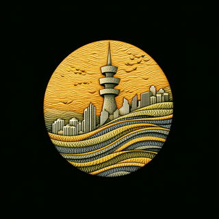 Marzipan Meadow Cartoons style, Midjourney V6.1: bold minimalist logo design for Istanbul city municipal services
