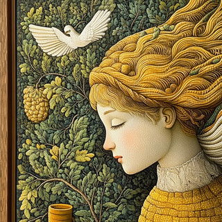 Marzipan Meadow Cartoons style, Midjourney V6.1: classical 18th-century oil painting