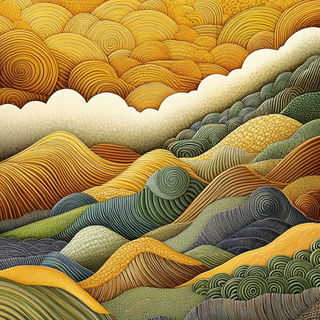 Marzipan Meadow Cartoons style, Midjourney V6.1: creative pattern composition