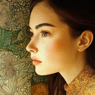 Marzipan Meadow Cartoons style, Midjourney V6.1: photographic portrait of female protagonist