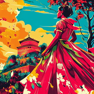 Neonforge Waters style, Midjourney V6.1: retro fairy-tale illustration